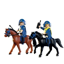 2 policiers cavaliers avec leurs chevaux City action 71877^Playmobil Online