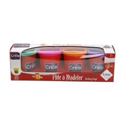 4 pots de pâte à modeler couleurs vives^CREA & CIE Outlet