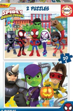 2 Puzzles De 20 Pièces Disney Spidey Et His Ama^Educa Borras Discount
