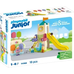 Aire de jeu avec toboggan géant Junior 71703^Playmobil New