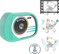 Appareil photo étanche turquoise Kidicam^KIDYWOLF Best