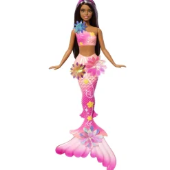 Barbie Sirène fleurs magique brune^Mattel New