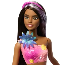 Barbie Sirène fleurs magique brune^Mattel New