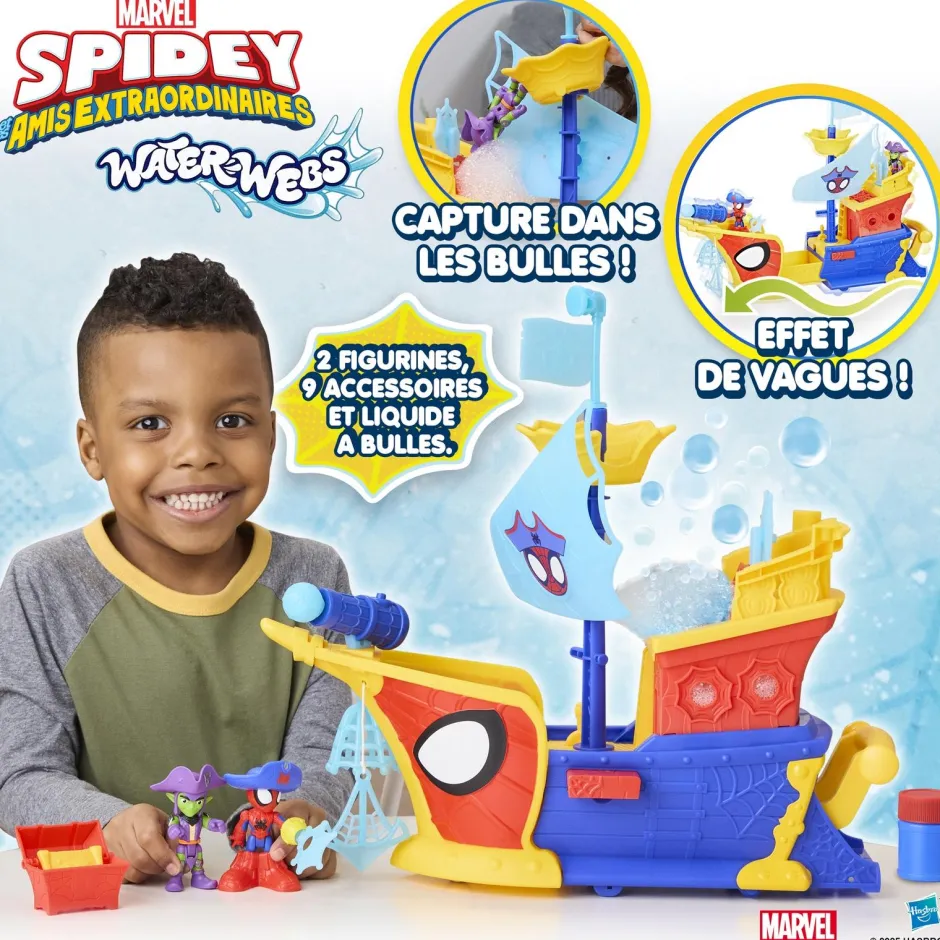 Bateau de pirates à bulles - Spidey Waterwebs^Hasbro Online