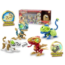 Biopod Guardians of the East - Pack de 4 dinosaures à construire^Silverlit