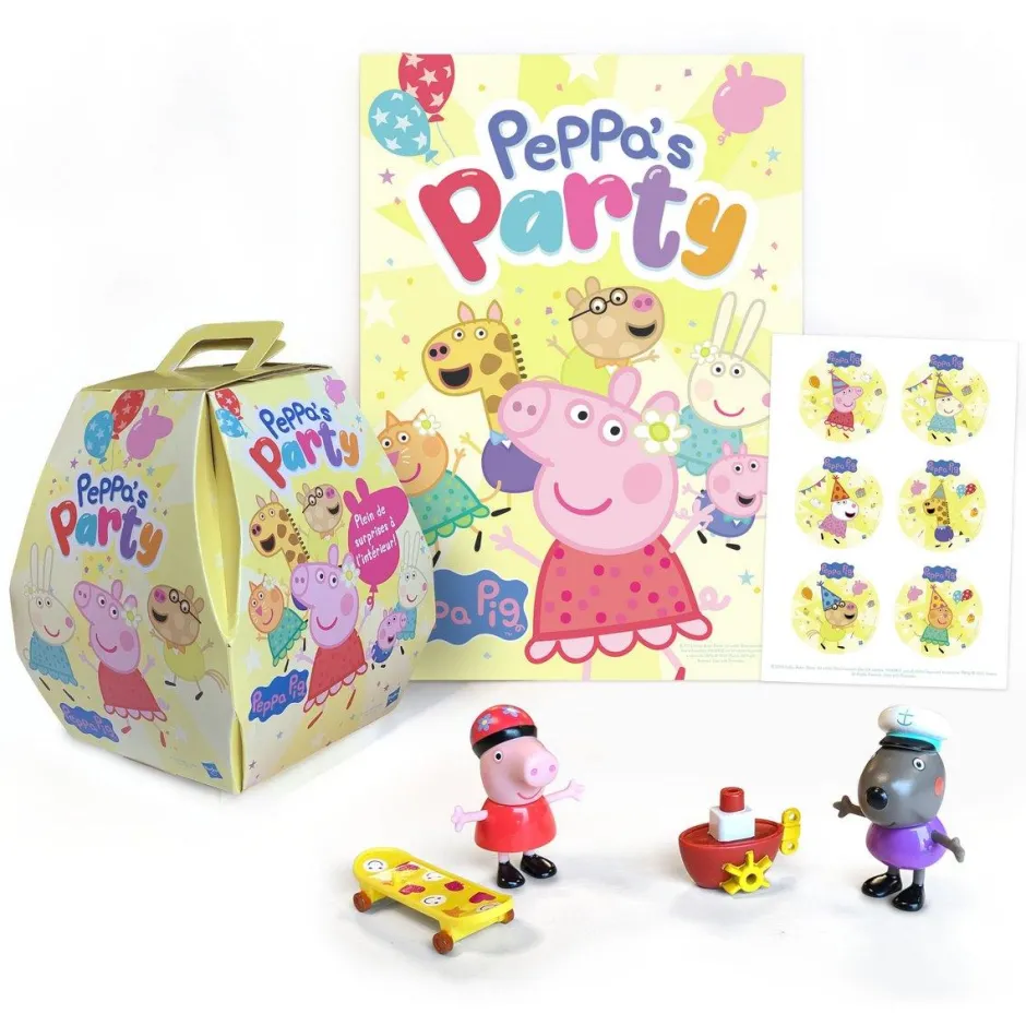 Boite Surprise Peppa Pig avec figurines, stickers et poster^Hasbro New