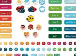 Calendrier magnétique apprentissage du temps et de l'heure^Janod Sale