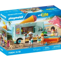 Camion vendeur de glaces & 3 personnages My Life 71904^Playmobil