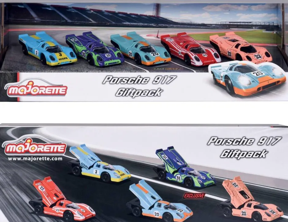 Coffret 5 véhicules Porsche 917^Majorette Hot