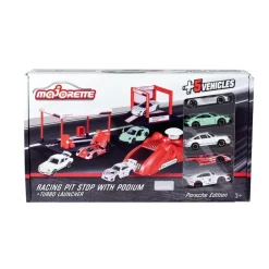 Coffret 5 voitures Porsche racing et Pit stop^Majorette Sale