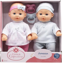 Coffret jumeaux - poupon 30cm^Cerise & Capucine
