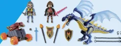 Combattants avec dragons et canon Novelmore 71644^Playmobil Discount
