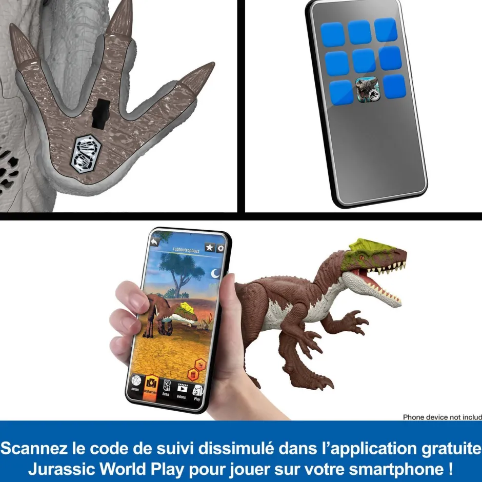 Dinosaure Abelisaurus sonore - saga Jurassic World renaissance^Mattel Sale