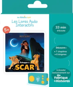Disney Le Roi Lion - Livre Audio - Defi Vilain Échappe À Scar^LUNII Outlet
