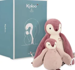 Duo De Peluches Manchots Roses Doux Et Rassurants Avec Rubans En C^Kaloo