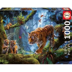 - Puzzle De 1000 Pièces, Tigres Dans L'arbre^Educa Borras Best