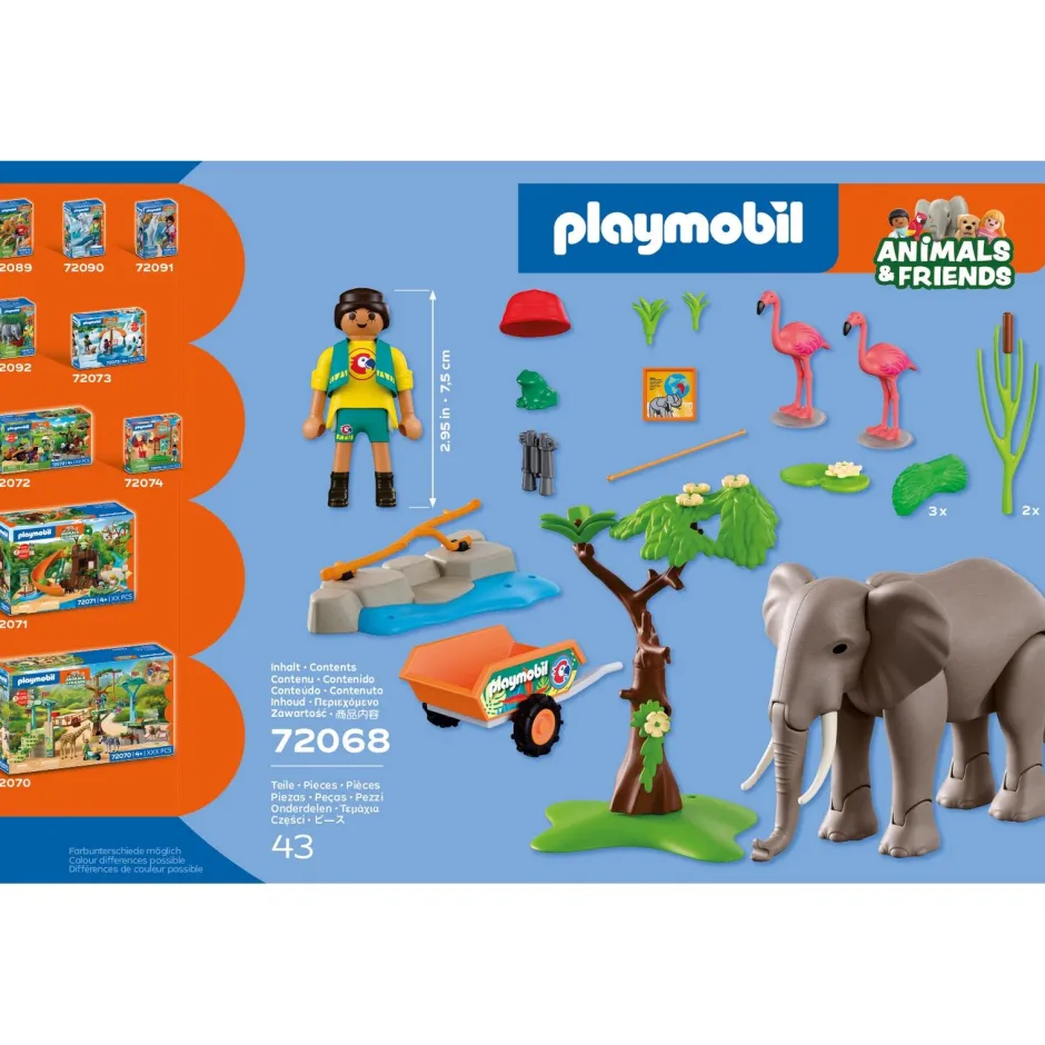 Eléphant et soigneur animalier Animal & Friends 72068^Playmobil Sale