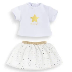 Ensemble jupe et T-shirt ivoire et or - Ma^Corolle Best