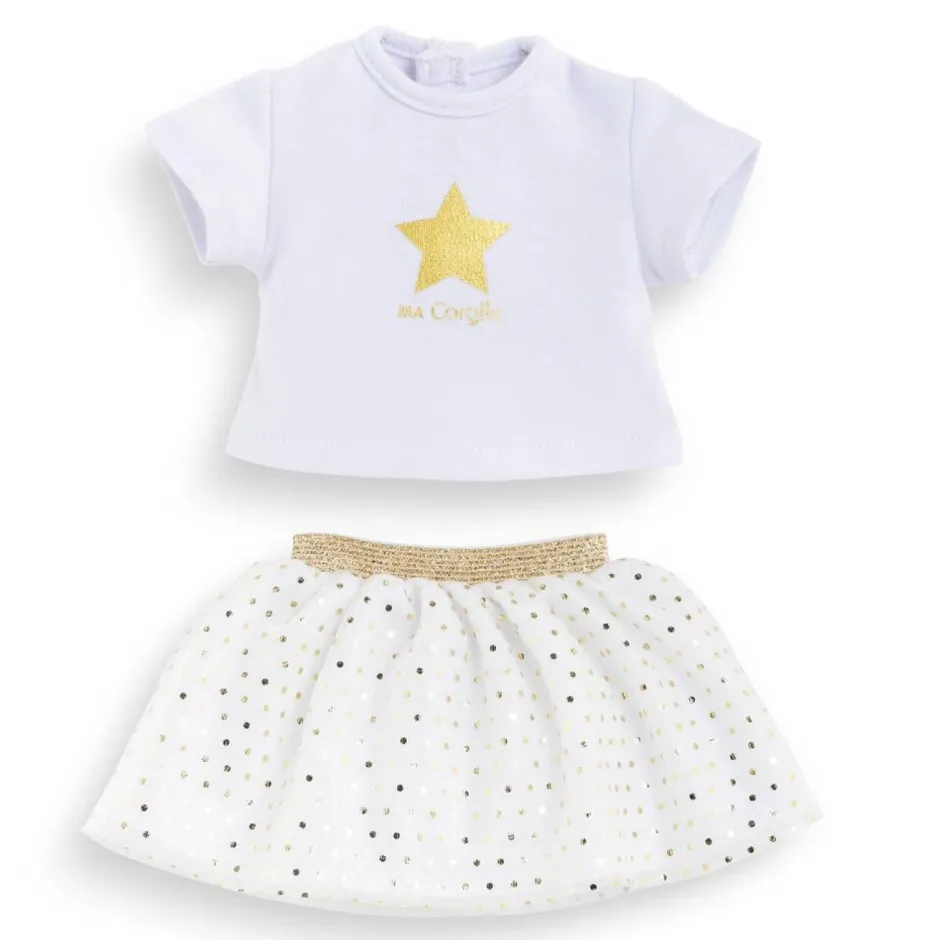 Ensemble jupe et T-shirt ivoire et or - Ma^Corolle Best