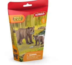 Figurines Maman Grizzly Avec Ourson - Détails^Schleich New