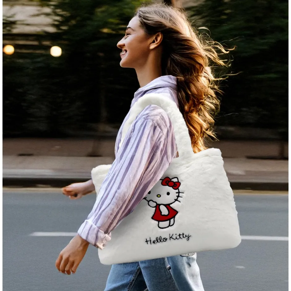 Grand sac bandoulière en peluche Hello Kitty^ Clearance