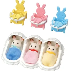 Les triplés lapin chocolat et accessoires puériculture - 5532^Sylvanian Families Discount