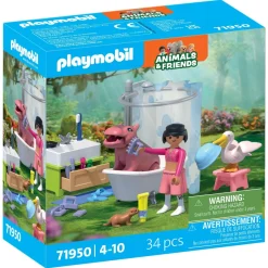 L'heure du bain des animaux Animals & Friends 71950^Playmobil Hot
