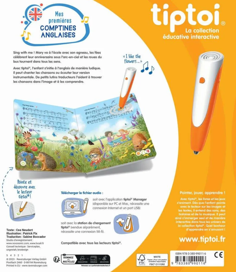 Livre Tip Toi - Mes premières comptines anglaises^Ravensburger Discount