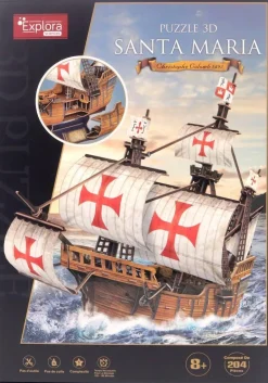 Maquette 3D Explora 204 pièces - Bateau Santa Maria^MGM Online