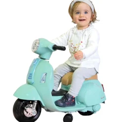 Mini vespa GTS électrique et lumineux - Vert d'eau^MGM Discount
