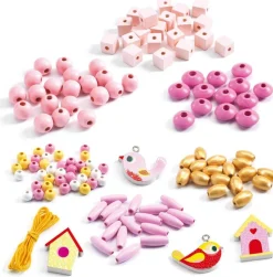 Perles En Bois Oiseaux -^Djeco