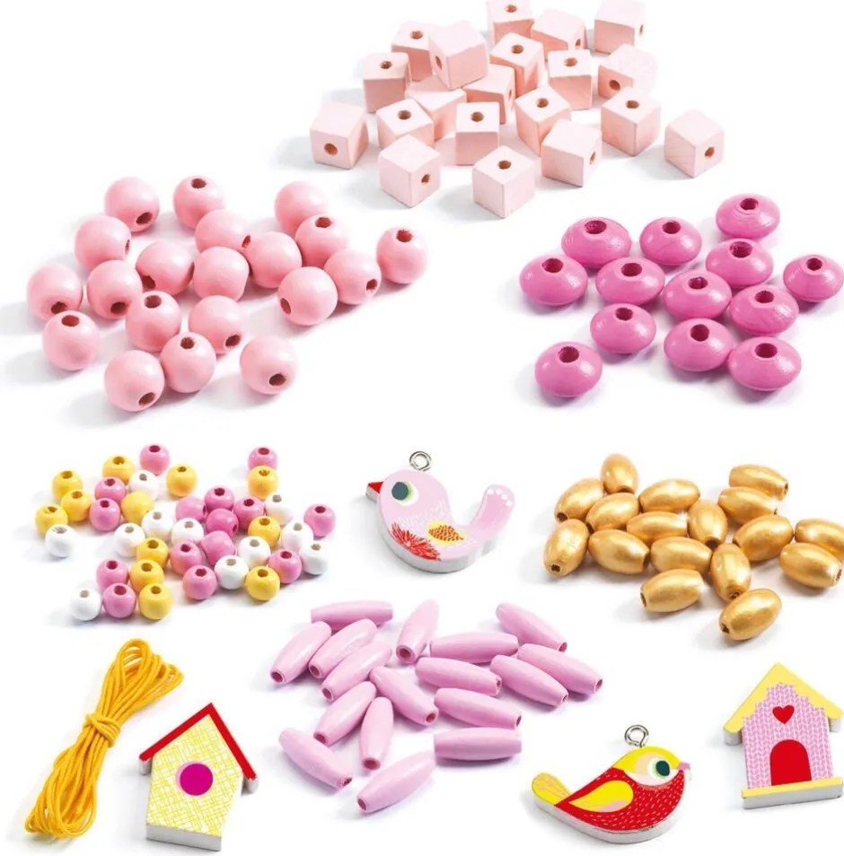 Perles En Bois Oiseaux -^Djeco