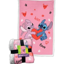 Plaid sherpa Stitch et Angel Kiss Love Pink^WTT Discount