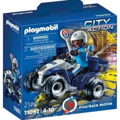- City Action, Policier Et Quad Avec Moteur De Rétro-friction^Playmobil Outlet