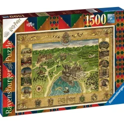Puzzle 1500 pièces - La carte de Poudlard / Harry Potter^Ravensburger Clearance