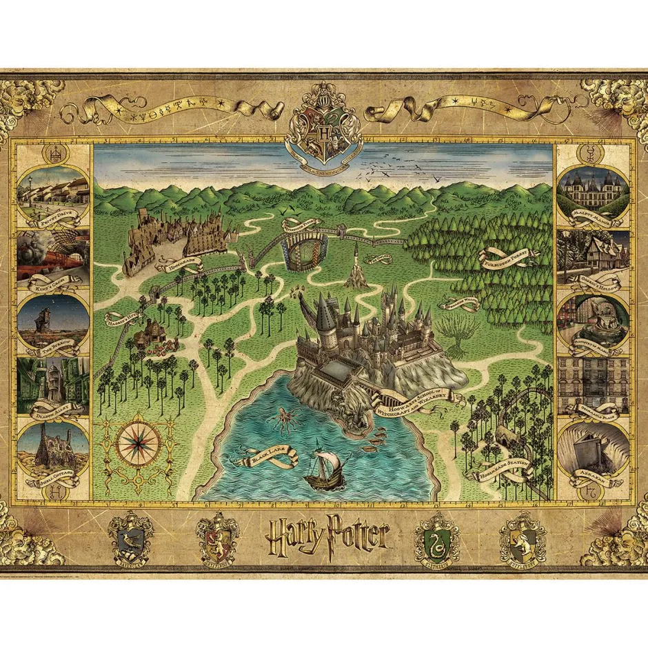 Puzzle 1500 pièces - La carte de Poudlard / Harry Potter^Ravensburger Clearance