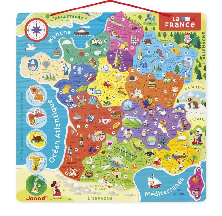 Puzzle 93 pièces : La France magnétique^Janod Online