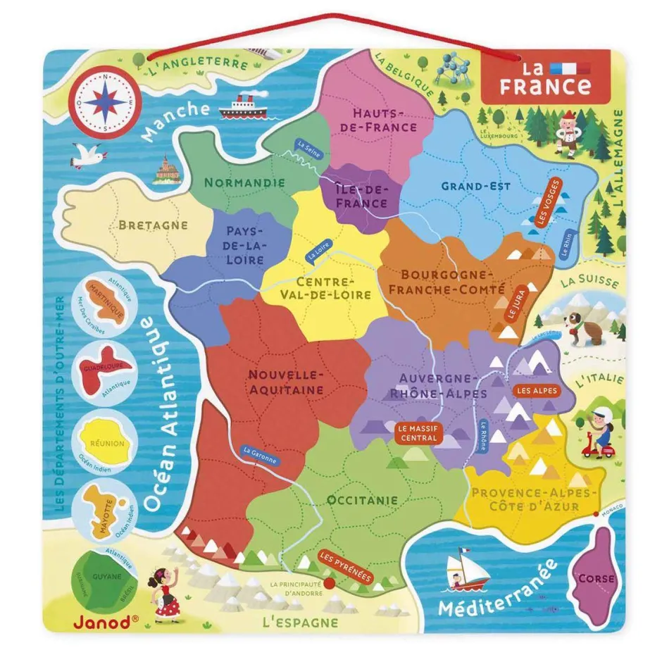 Puzzle 93 pièces : La France magnétique^Janod Online