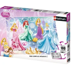 Puzzle 100 pièces - Princesses étincelantes - Disney Princesses^Nathan Clearance