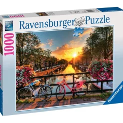 Puzzle 1000 pièces - Amsterdam à vélo^Ravensburger Discount
