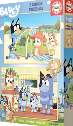 Puzzle Bluey En Bois, 2x50 Pièces^Educa Borras Best