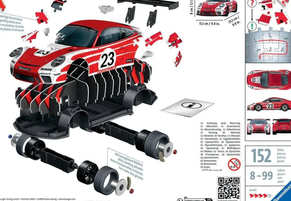 Puzzle 3D - Porsche 911 Gt3 Cup Salzburg^Ravensburger Outlet