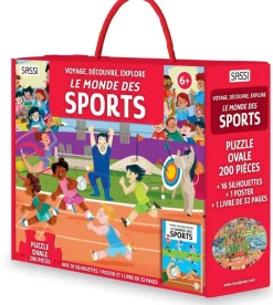 Puzzle et livre - Explore le monde des sports^Sassi