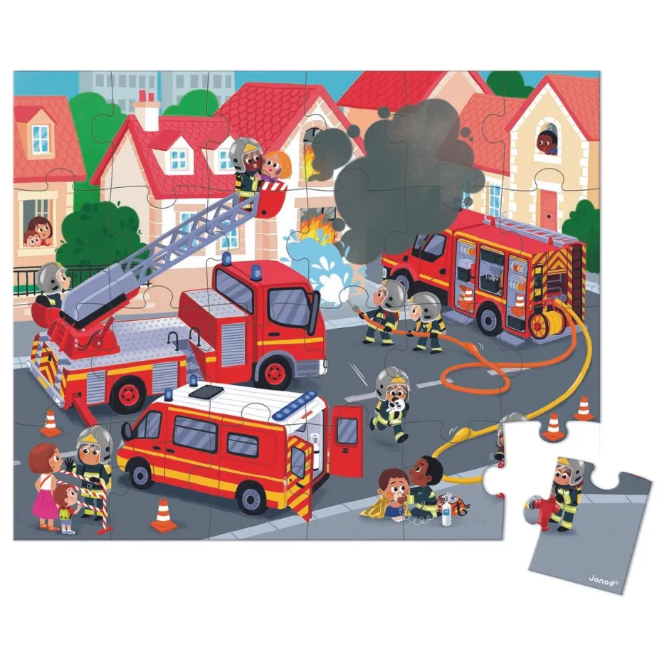 Puzzle pompiers 24 pièces^Janod