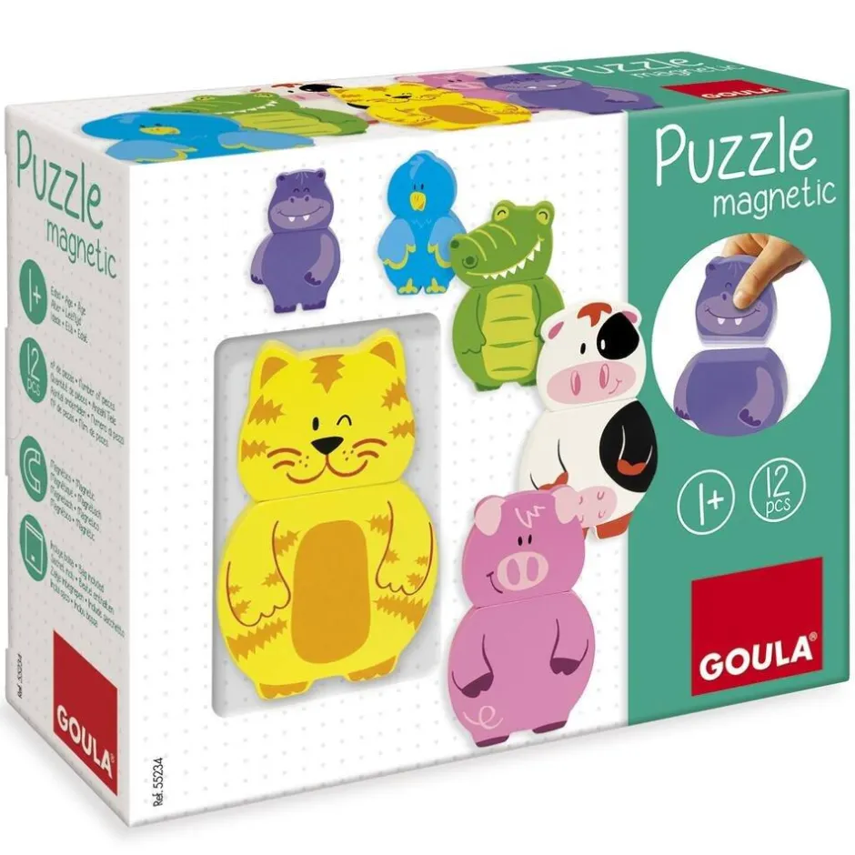 Puzzles En Bois Magnétiques - 12 Pièces Interchangeables^Goula Outlet
