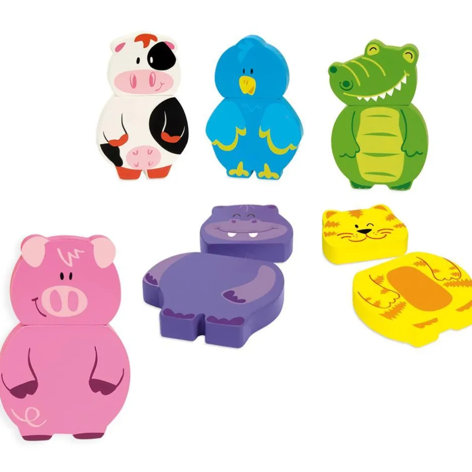 Puzzles En Bois Magnétiques - 12 Pièces Interchangeables^Goula Outlet