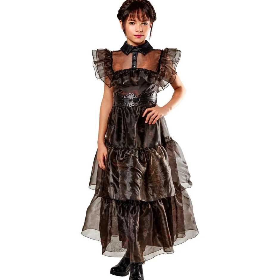 Robe de bal - déguisement Mercredi Addams 9/10 ans^Rubies Hot