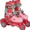 Rollers évolutifs 3 roues rose taille 30-33^Moov'ngo Discount