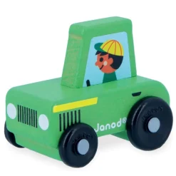 Tracteur vert en bois - Cross roads^Janod Discount
