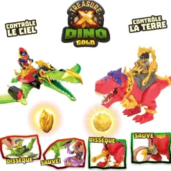 Treasure X Dino Gold - Ptérodactyle & T-Rex^Moose Online